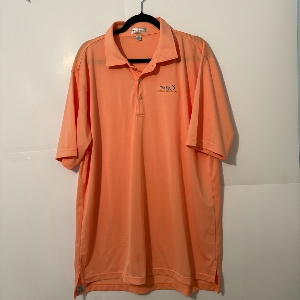 Peter Millar Summer Comfort Vibrant Orange Polo Shirt